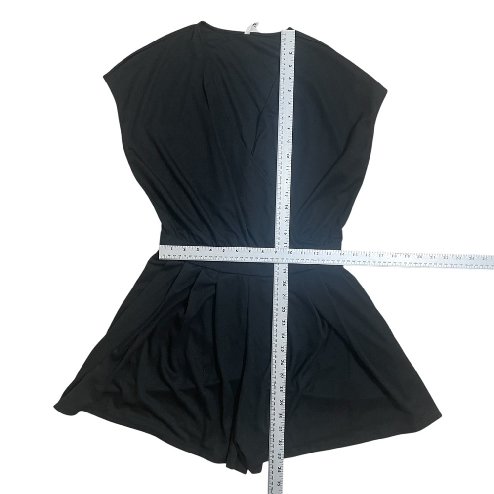 HALARA V Neck Short Sleeve Pocket Waffle Casual Romper - Picture 7 of 13